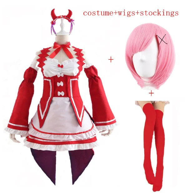 Re Zero Rem Wig - 2026Rem Lolita Maid Cosplay Costumes Wig