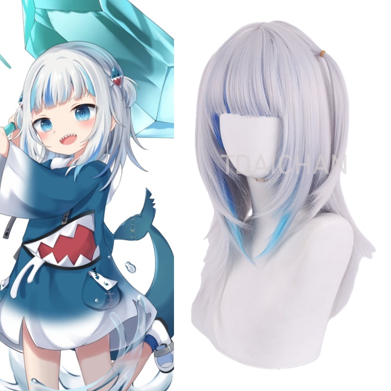 2025 Gawr Gura Cosplay Wig Whi - Anime Cosplay Event 2025 review and price