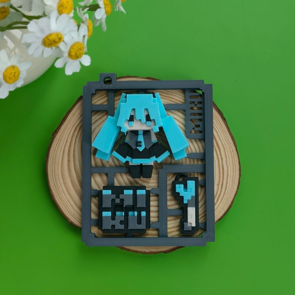 3D Printed Cute Pixel Hatsune  - Cosplay Anime N review and price