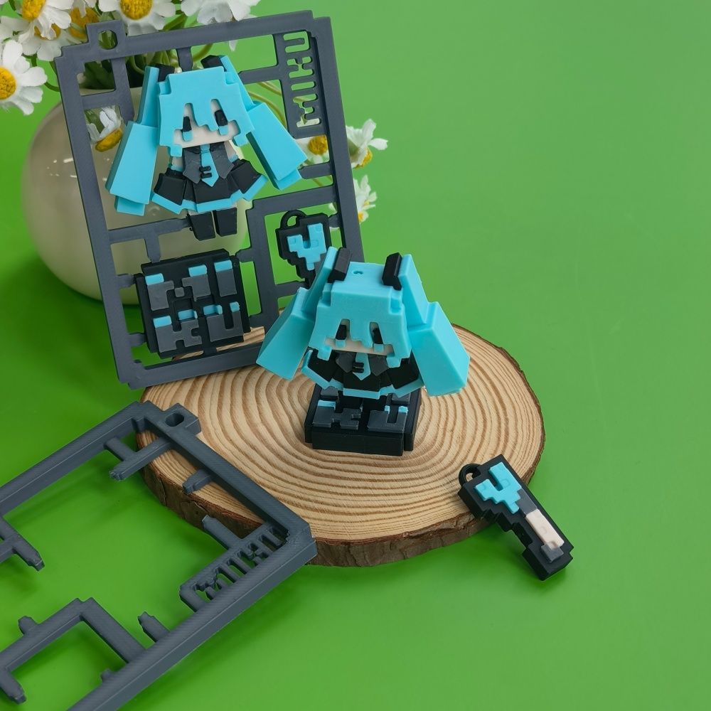 3D Printed Cute Pixel Hatsune  - Cosplay Anime N review and price