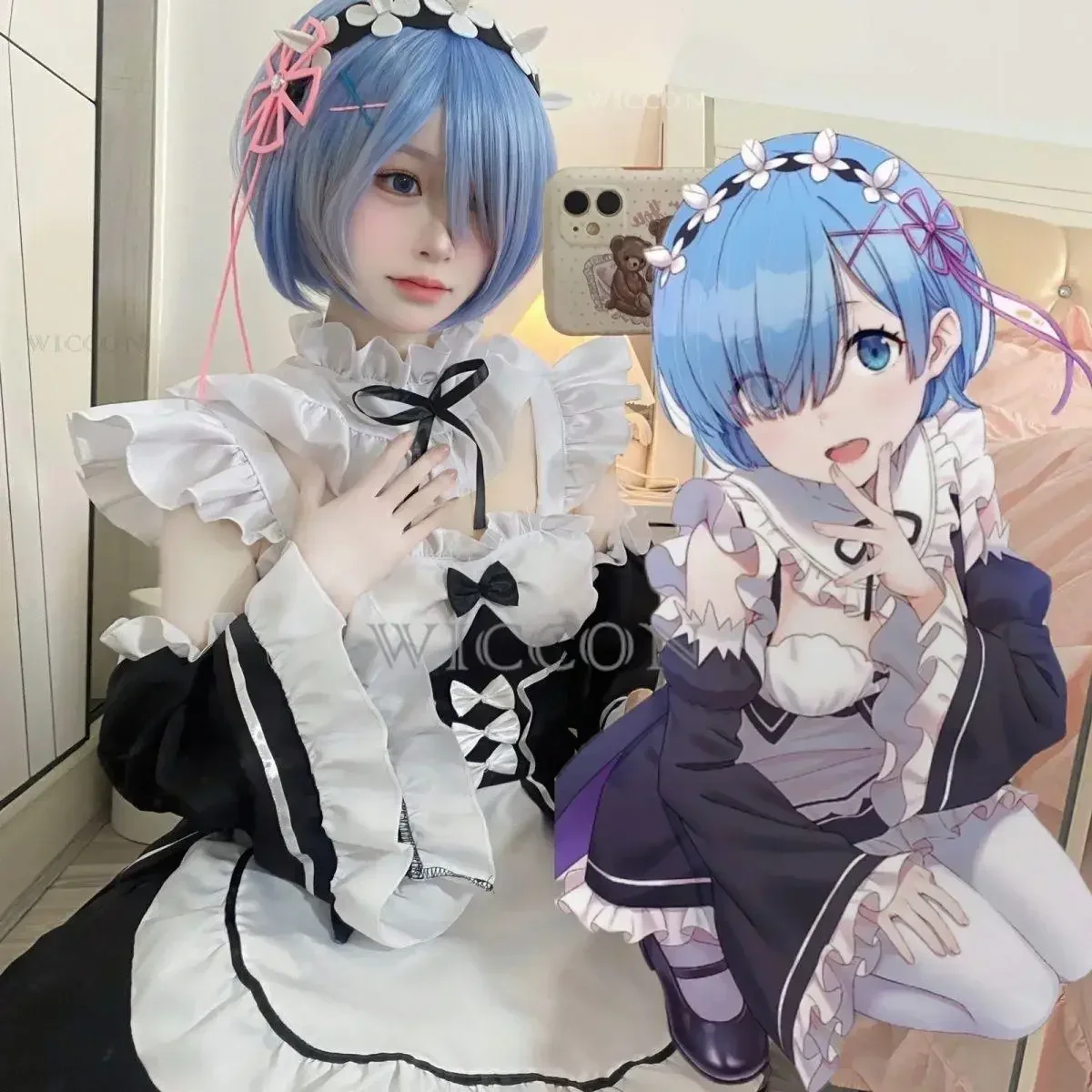 2026Rem Lolita Maid Cosplay Co - Re Zero Rem Wig review and price